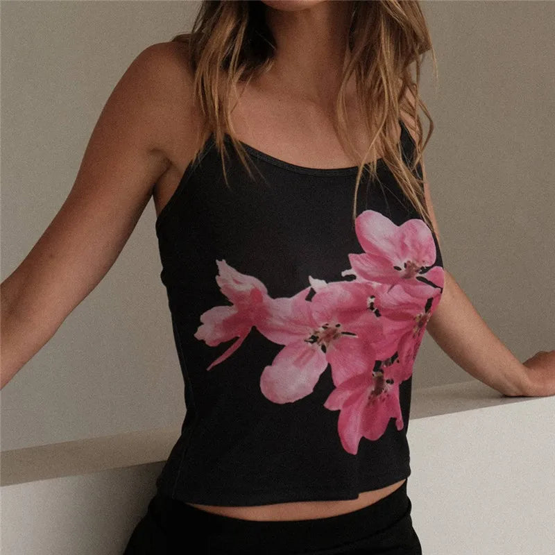 THE Black Flower Top